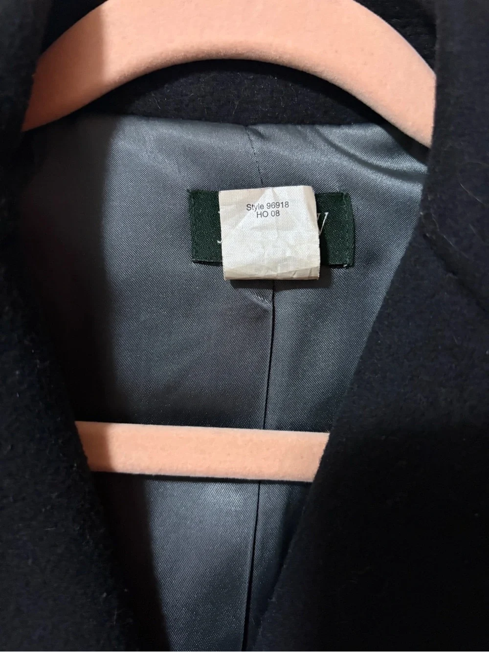 J. Crew Black Wool & Cashmere Peacoat with Notch Collar - Picture 3 of 5